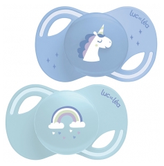Luc et Léa Collection 2 Sucettes Anatomiques Téterelle Extra-Fine 18 Mois et +