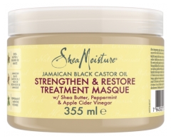 SheaMoisture M&aacute;scara Fortificante e Revitalizante de &Oacute;leo de R&iacute;cino Preto da Jamaica 355 ml