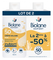 Biolane Expert Crème Solaire SPF50 Lot de 2 x 100 ml