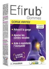 3C Pharma Efirub Gorge Irritée 24 Gommes