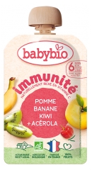 Babybio Inmunidad Pl&aacute;tano Manzana Kiwi Acerola 6 Meses y + Ecol&oacute;gico 100 g