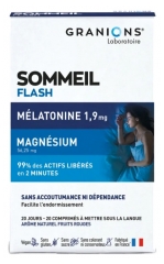 Granions Pro Somnis Sommeil Flash Mélatonine 1900 20 Comprimés Sublinguaux