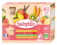 Babybio Multiparfums 6 Months and + Organic 8 x 90 g Bottles