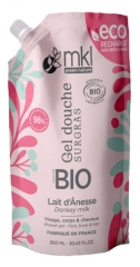 MKL Green Nature Gel Douche Surgras Lait d'Ânesse Éco-Recharge Bio 900 ml