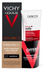 Vichy Homme Hydra Mag C+ Soin Hydratant Anti-Fatigue 50 ml + Dercos Energy+ Shampoing 50 ml Offert