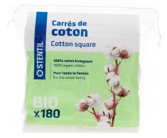 Stentil Quadrate aus Bio-Baumwolle 180 Einheiten