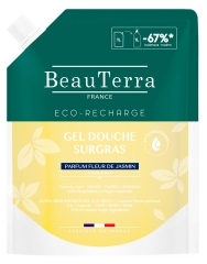 BeauTerra Gel Douche Surgras Fleur de Jasmin Éco-Recharge 1 L