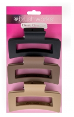 Brushworks Set 3 Pinces Cheveux
