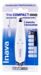 Inava Trio Compact 1 Manche 3 Brossettes Interdentaires