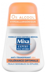 Mixa Expert K&auml;nslig Hud Antiperspirant Optimal Tolerans Roll-On 48H 50 ml