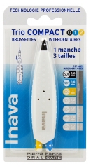 Inava Trio Compact 1 Manche 3 Brossettes Interdentaires 3 Tailles