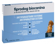 Biocanina Fiprodog Solution Spot-On Petits Chiens 3 Pipettes