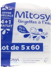 Mitosyl Lingettes à l'Eau Lot de 4 x 60 Lingettes + 60 Lingettes Offertes