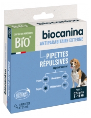 Biocanina Pipettes Répulsives Chiens de Moins de 15 kg 4 Pipettes