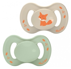 Suzete Anatomice Supt-Natural Extra-Subțiri Luc et L&eacute;a Nature 2 pentru 18+ Luni