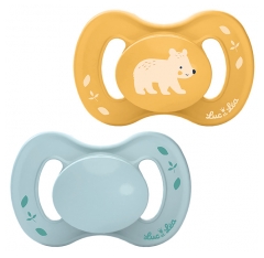 Luc et Léa Nature 2 Sucettes Anatomiques Téterelle Extra-Fine 6-18 Mois