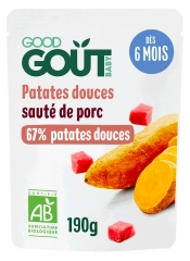 Good Go&ucirc;t Patatas Dulces Cerdo Salteado a partir de 6 Meses Bio 190 g