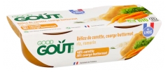 Good Goût Délice de Carotte et Courge Butternut dès 6 Mois Bio 2 Pots