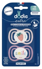 Dodie Extra 2 Sucettes Anatomiques Symmetrical + 18 Mois