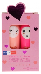 Inuwet Duo Balsamuri de Buze Parfumate Vanilie Cocos & Cireșe 2 x 3,5 g