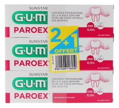 GUM Paroex Hammastahna Geeli Pakkaus 3 x 75 ml