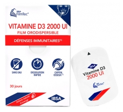 IBSA Vitaminas D3 2000 TV 30 burnoje tirpstančių plėvelių