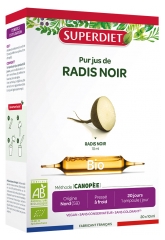 Superdiet Zumo Puro de R&aacute;bano Negro Bio 20 Ampollas