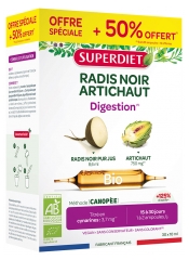 Superdiet Zwarte Radijs - Artisjok Biologisch 20 Ampullen + 10 Gratis Ampullen