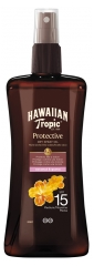 Hawaiian Tropic Glowing Protection Huile Sèche en Gel SPF15 200 ml