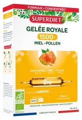Superdiet Bidrottninggel&eacute; 1500 Honung Pollen Ekologisk 20 Ampuller