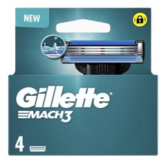 Gillette Mach3 Skustuvo A&scaron;menys, 4 vnt.