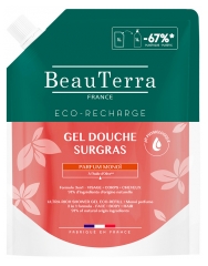 BeauTerra Gel Douche Surgras Monoï Éco-Recharge 1 L
