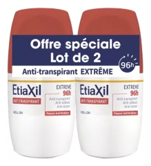 Etiaxil Anti-Transpirant Extrême 96H Roll-on Lot de 2 x 50 ml