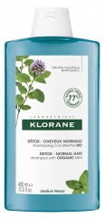 Klorane Détox - Cheveux Normaux Shampoing à la Menthe Bio 400 ml
