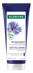 Klorane Déjaunissant - Cheveux Gris, Blonds Après-Shampoing à la Centaurée 200 ml