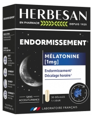 Herbesan Endormissement Mélatonine 1 mg 30 Gélules