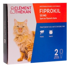 Clément Thékan Fiprokil 50 mg Chat 2 Pipettes