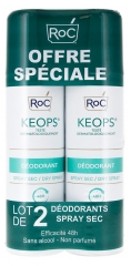RoC Keops Déodorant Spray Sec Lot de 2 x 150 ml