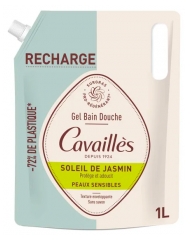 Cavaill&egrave;s Gel de Duș pentru Piele Sensibilă Jasmin Solar Eco-Recharge 1 L