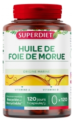 Superdiet Turskanmaksa&ouml;ljy 120 Kapselia