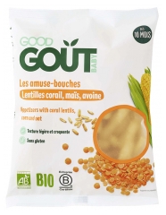 Good Go&ucirc;t Předkrmy Červen&aacute; čočka, kukuřice, oves od 10 měs&iacute;ců Bio 35 g