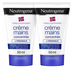 Neutrogena Koncentreret Fugtgivende H&aring;ndcreme Pakke med 2 x 50 ml