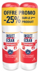 Insect Ecran Anti-Moustiques Spray Répulsif Peau Spécial Tropiques Lot de 2 x 75 ml