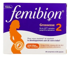 Femibion Nė&scaron;tumas 2 &ndash; 28 tabletės ir 28 kapsulės