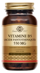 Solgar Vitamine B5 (Acide Pantothénique) 550 mg 50 Gélules Végétales
