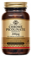 Solgar Chrome Picolinate 200 µg 90 Gélules Végétales