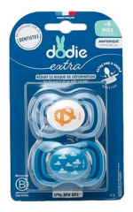 Dodie Extra 2 Chupetas Anat&oacute;micas Sim&eacute;tricas + 6 Meses