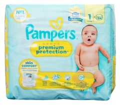 Pampers Premium Protection Skin Comfort 24 Nappies Size 1 (2-5 kg)