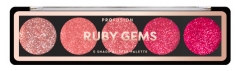 Profusion Cosmetics Třpytiv&aacute; rub&iacute;nov&aacute; paletka na oči s 5 odst&iacute;ny