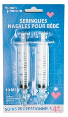 French Pharma Jeringas Nasales para Beb&eacute; 4 Meses y + 2 x 10 ml